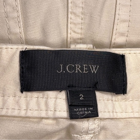 Size 2 J Crew Beige Shorts Neutral Cotton Blend Pockets Outdoor Womens - Picture 5 of 9